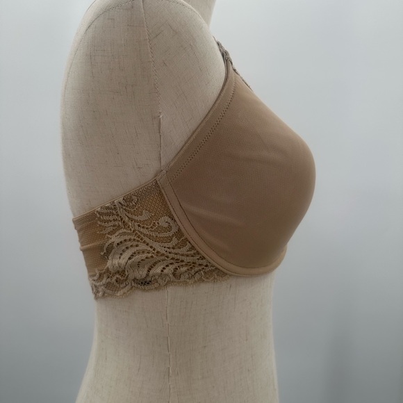 Natori Nude Front Clasp Racerback lacy bra 34DDD - Picture 3 of 14